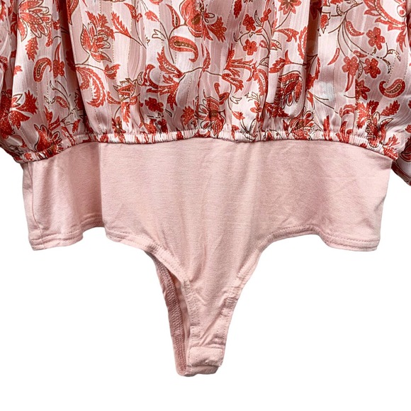 NWOT, Fate Pink Floral Blouse - Picture 7 of 9